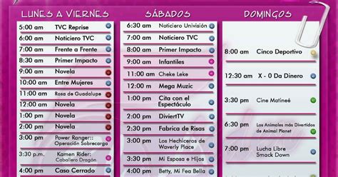 programación canal 5 domingo|Programación .